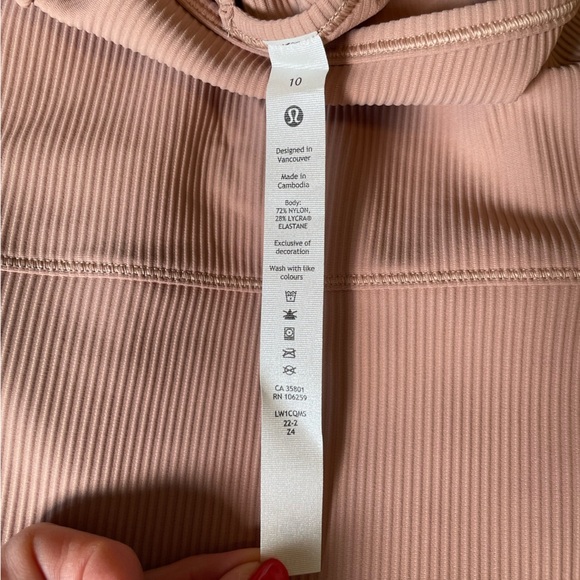 NWT Lululemon Power Pivot Ribbed Cropped Tank Top Dusty Pink Sz 10 Athliesure
L - Picture 4 of 9